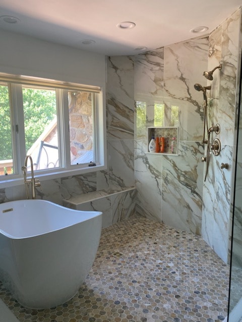 Complete Bathroom Remodel with Layout Redesign